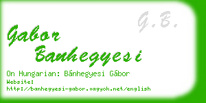 gabor banhegyesi business card